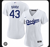 Women's Los Angeles Dodgers #43 Anthony Banda White Cool Base Stitched Jersey Dzhi,baseball caps,new era cap wholesale,wholesale hats